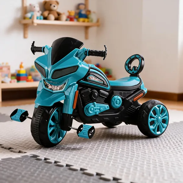 Turquoise_Plastic_Sporty_Pedal_Tricycle_For_Kids