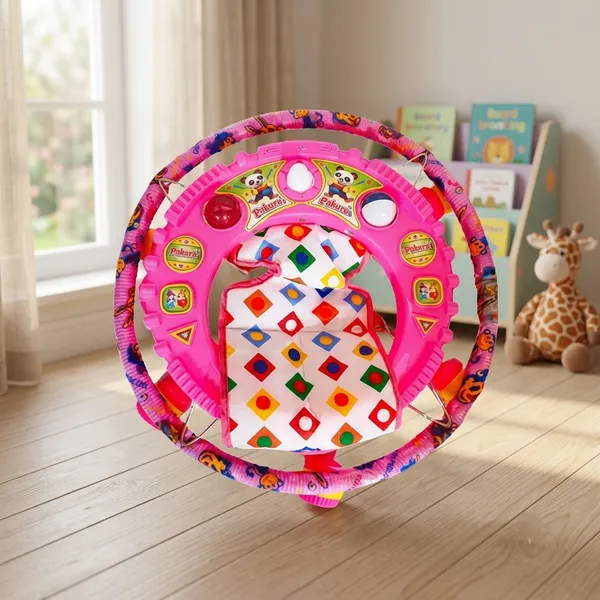 Pink_Multicolor_Plastic_Round_Steering_Wheel_Toy_For_Kids
