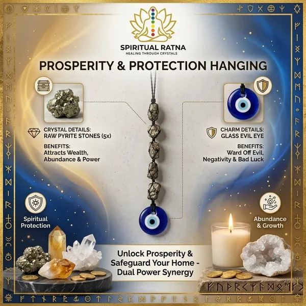 Pyrite_Hanging_with_Evil_Eye_Charm