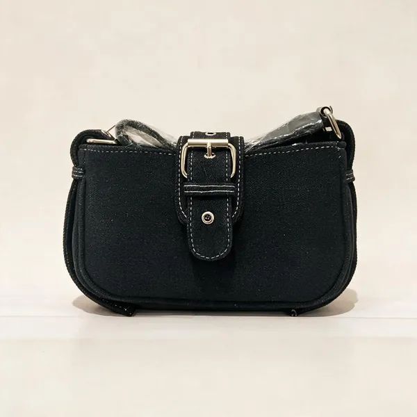 Black_Synthetic_Leather_Shoulder_Handbag_For_Women