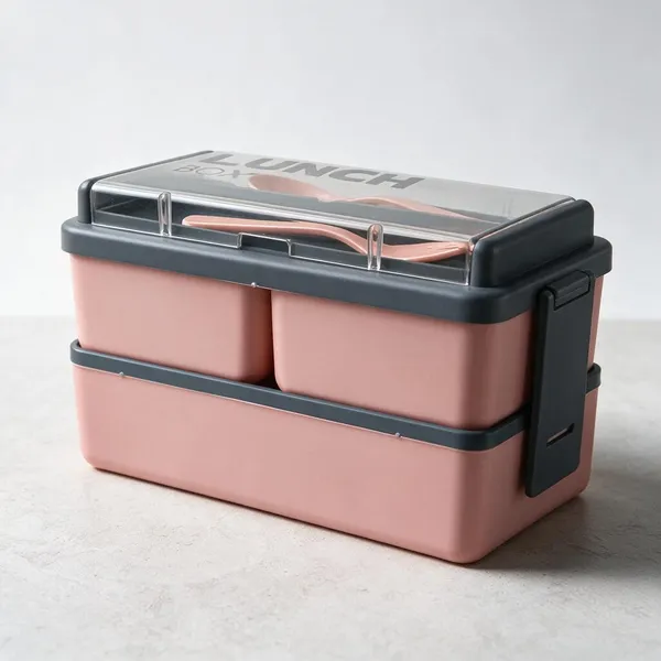 Plastic_Pink_Lunch_Box_With_Spoon_And_Fork_1400Ml