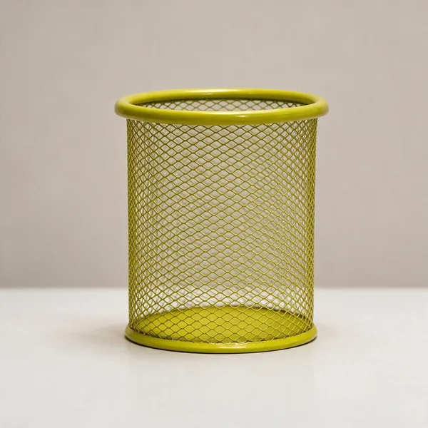 Yellow_Steel_Mesh_Pen_Stand