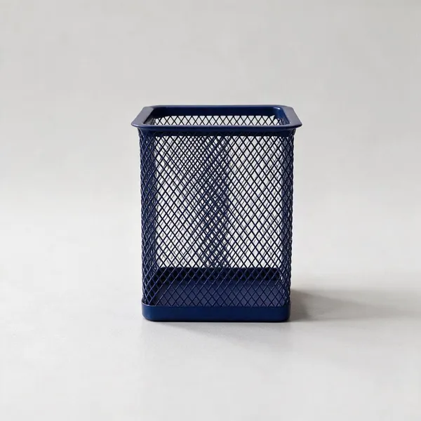 Navy_Blue_Steel_Mesh_Pen_Holder