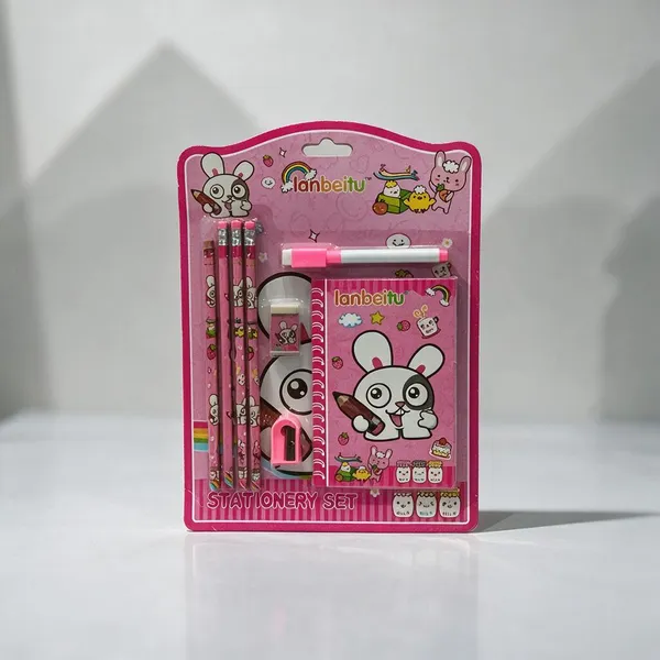 Pink_Cartoon_Print_Paper_Stationery_Set