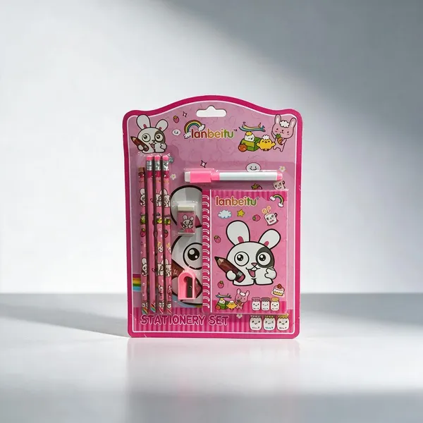 Pink_Cartoon_Print_Paper_Stationery_Set