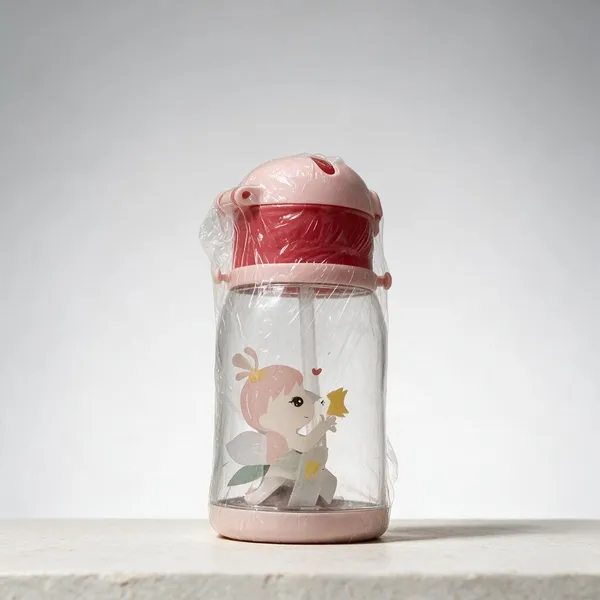 Pink_Plastic_Unicorn_Print_Water_Bottle