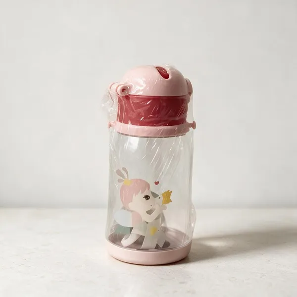 Pink_Plastic_Unicorn_Print_Water_Bottle