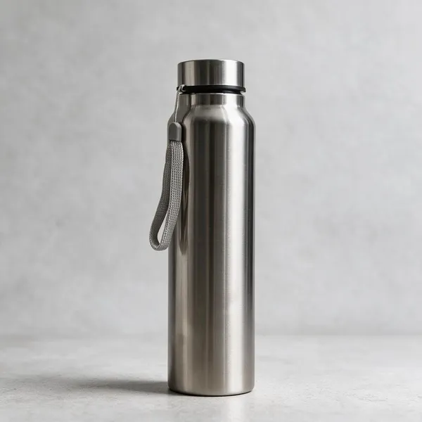 Stainless_Steel_Plain_Water_Bottle_With_Wrist_Strap_1000Ml