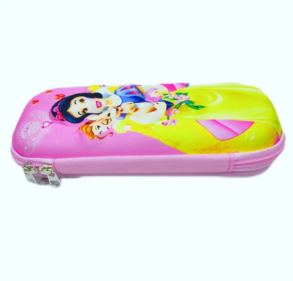 Pink_Synthetic_Leather_Cartoon_Printed_Hard_Shell_Pencil_Case