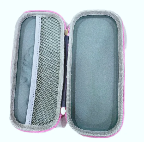 Pink_Synthetic_Leather_Cartoon_Printed_Hard_Shell_Pencil_Case