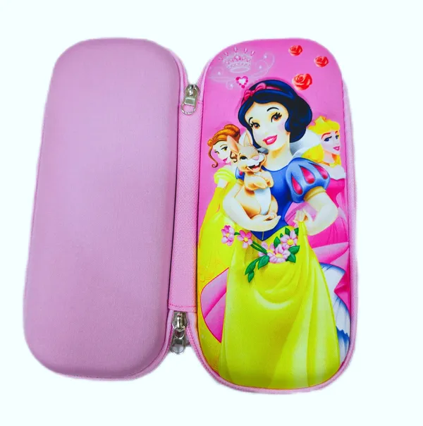 Pink_Synthetic_Leather_Cartoon_Printed_Hard_Shell_Pencil_Case