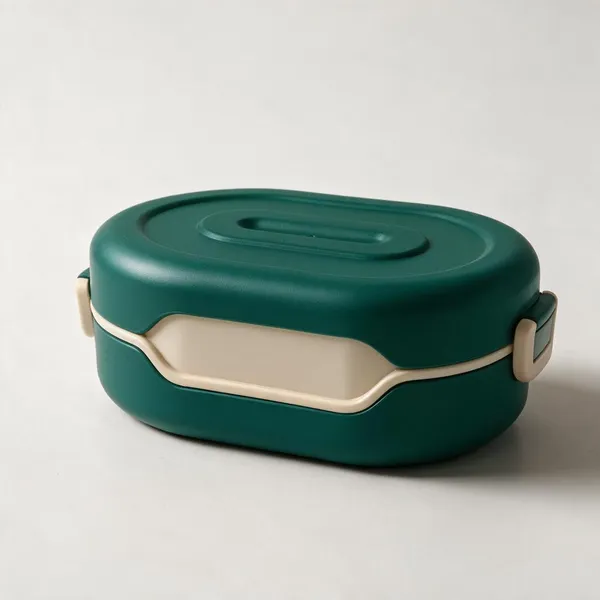 Pvc_Plastic_Green_Oval_Lunch_Box_500Ml