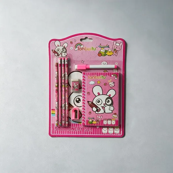 Pink_Cartoon_Print_Paper_Stationery_Set