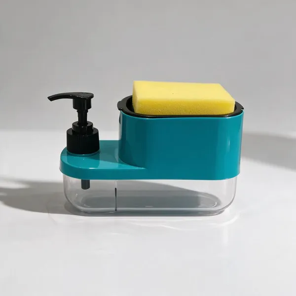 Plastic_Multicolor_Soap_Dispenser_With_Sponge_Holder_250Ml