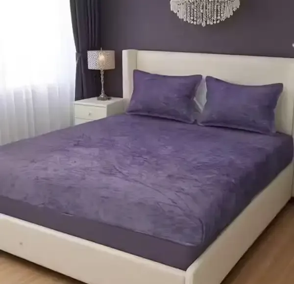 Purple_Premium_Velvet_Bedsheets_With_Pillow_Covers