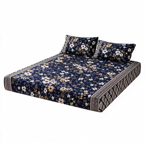 Navy_Blue_Premium_Velvet_Bedsheets_With_Pillow_Covers
