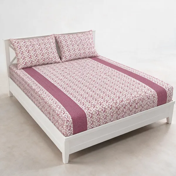 Pink_Premium_Cotton_Bedsheets_With_Pillow_Covers