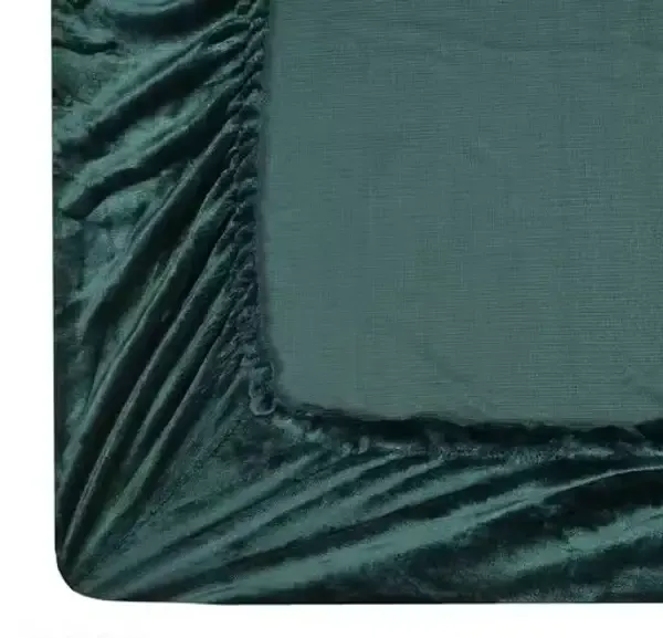 Forest_Green_Premium_Velvet_Bedsheets_With_Pillow_Covers