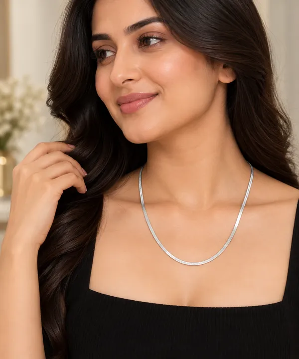 Silver_Stainless_Steel_Slim_Chain_Necklace_For_Unisex_-_Pack_of_2