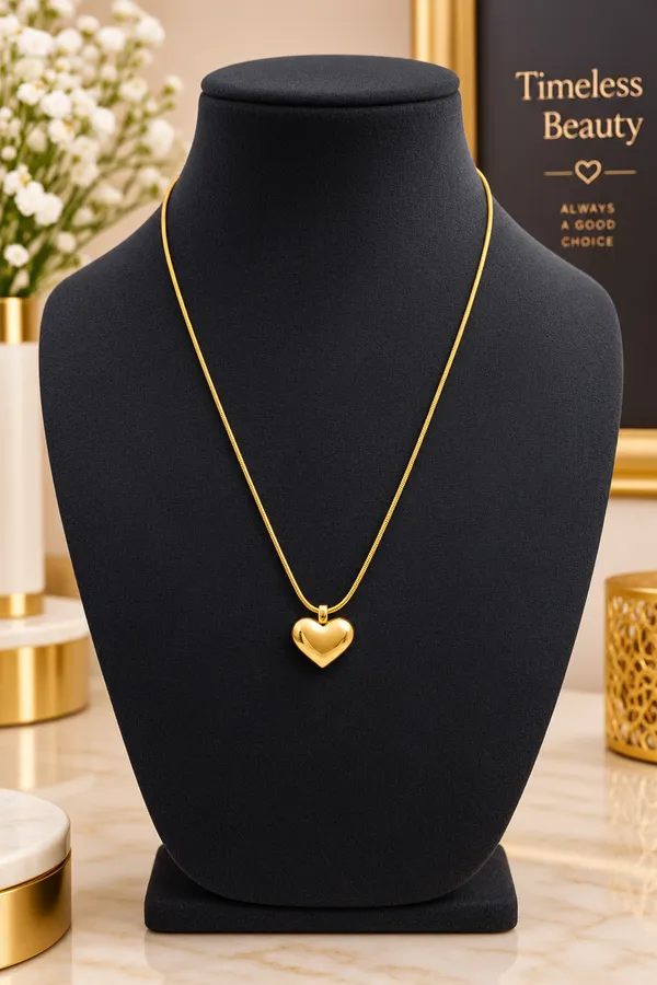Gold_Stainless_Steel_Heart_Pendant_Necklace_For_Women