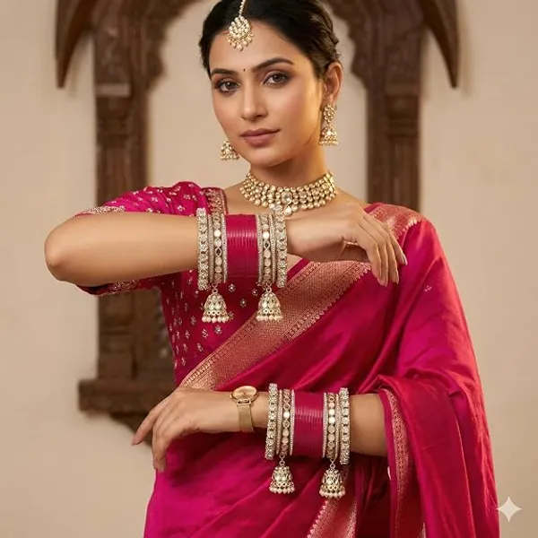 Magenta_Zari_Border_Woven_Saree_For_Women