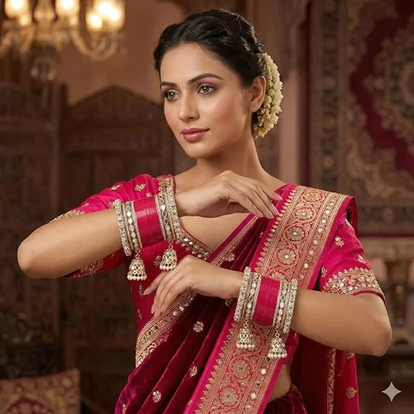 Magenta_Zari_Border_Woven_Saree_For_Women