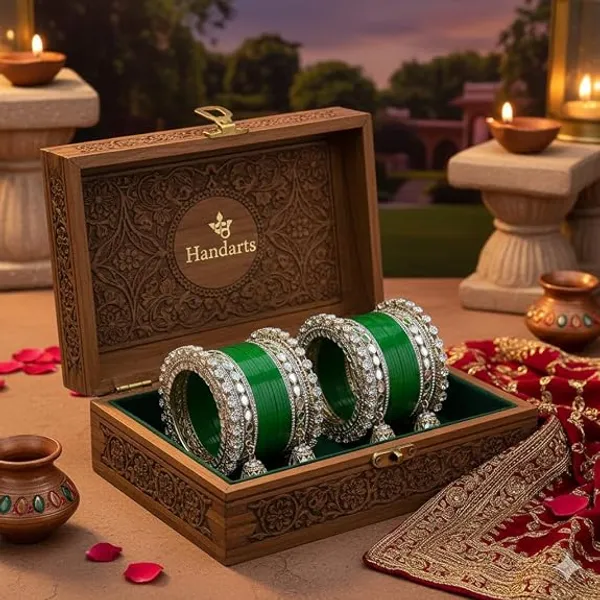 Green_Plastic_Metal_Embellished_Traditional_Chooda_Bangle_Set_For_Women
