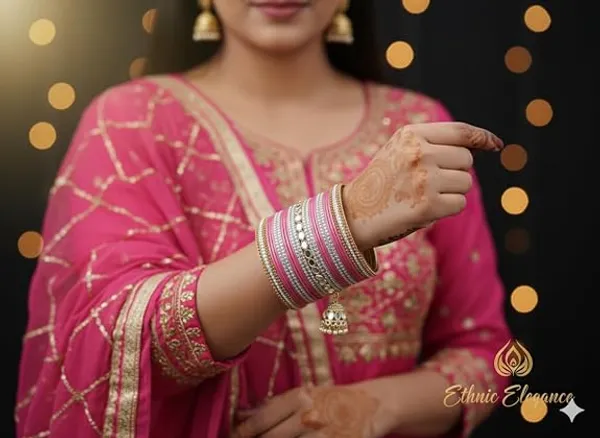 Pink_Plastic_Metal_Jhumka_Charm_Embellished_Bangle_Set_For_Women