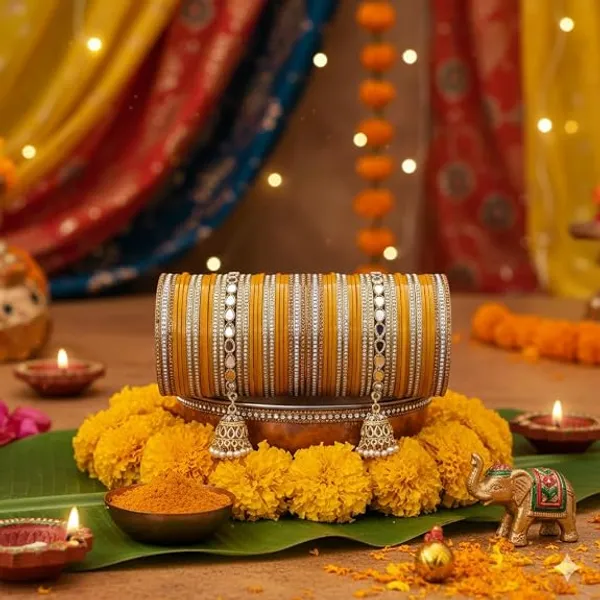 Mustard_Gold_Plastic_Metal_Embellished_Bridal_Chooda_Bangle_Set_For_Women