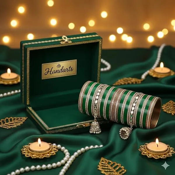 Green_Plastic_Metal_Embellished_Bridal_Chooda_Bangle_Set_For_Women