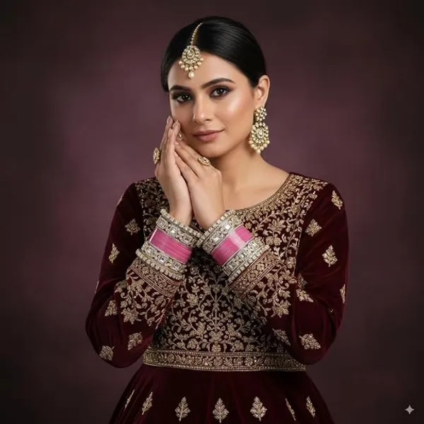 Pink_Silver_Plastic_Metal_Kundan_Embellished_Bridal_Chooda_Set_For_Women