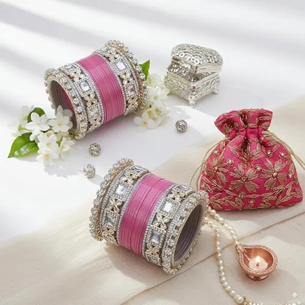 Pink_Silver_Plastic_Metal_Kundan_Embellished_Bridal_Chooda_Set_For_Women