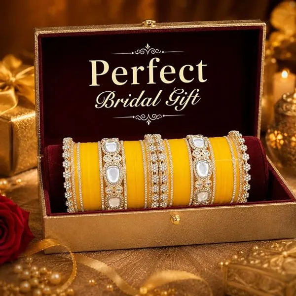 Yellow_Silver_Plastic_American_Diamond_Bridal_Chuda_Bangle_Set_For_Women