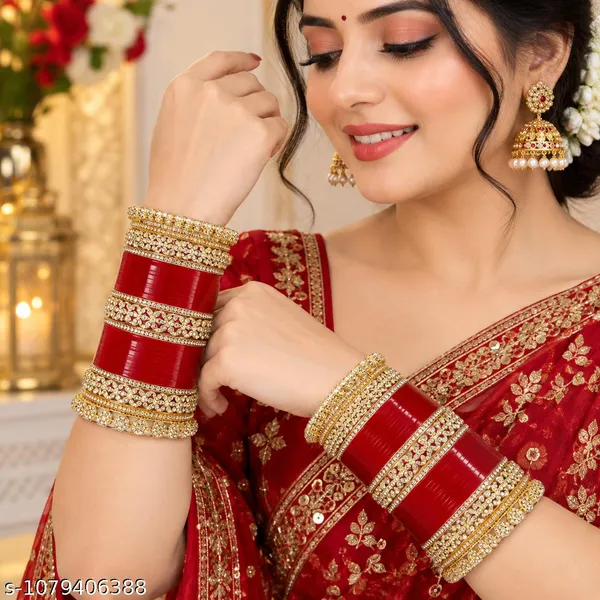 Red_Plastic_American_Diamond_Bridal_Chuda_Bangle_Set_For_Women