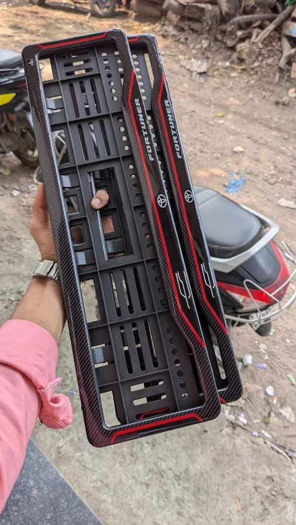 Black_Plastic_Number_Plate_Frame_Set_Set_Of_2