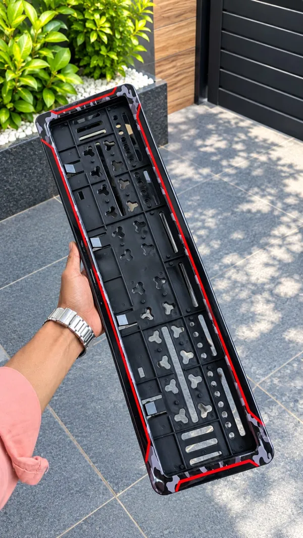 Black_And_Red_Plastic_Car_Number_Plate_Holder_Set_Of_2