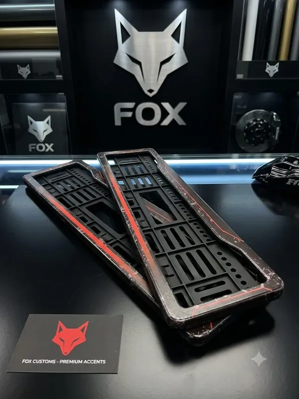 Black_And_Red_Plastic_Car_Number_Plate_Frame_Set_Set_Of_2