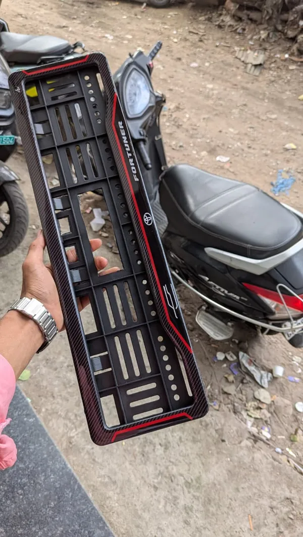 Black_Plastic_Number_Plate_Frame_Set_Set_Of_2