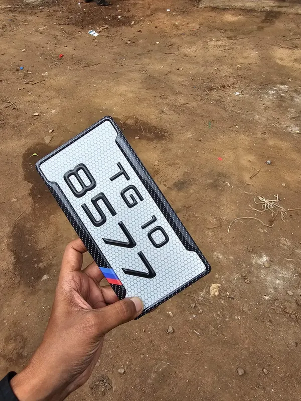 White_Reflective_Acrylic_Reflective_Registration_Number_Plate_Set_Of_2