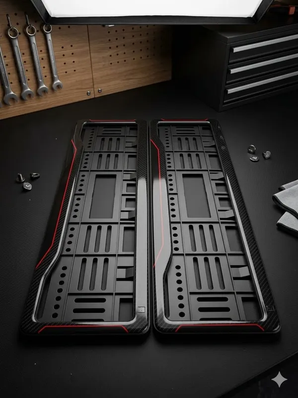 Black_And_Red_Plastic_Car_Number_Plate_Frame_Set_Of_2
