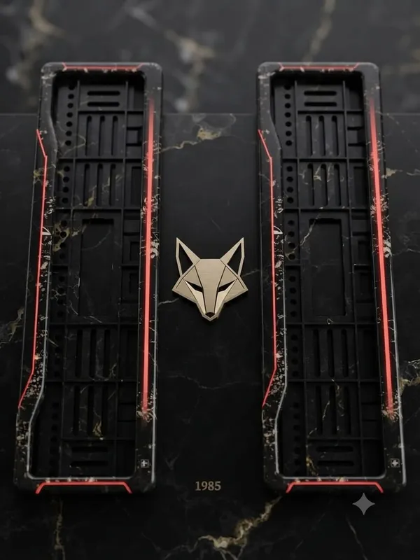 Black_And_Red_Plastic_Car_Number_Plate_Frame_Set_Set_Of_2