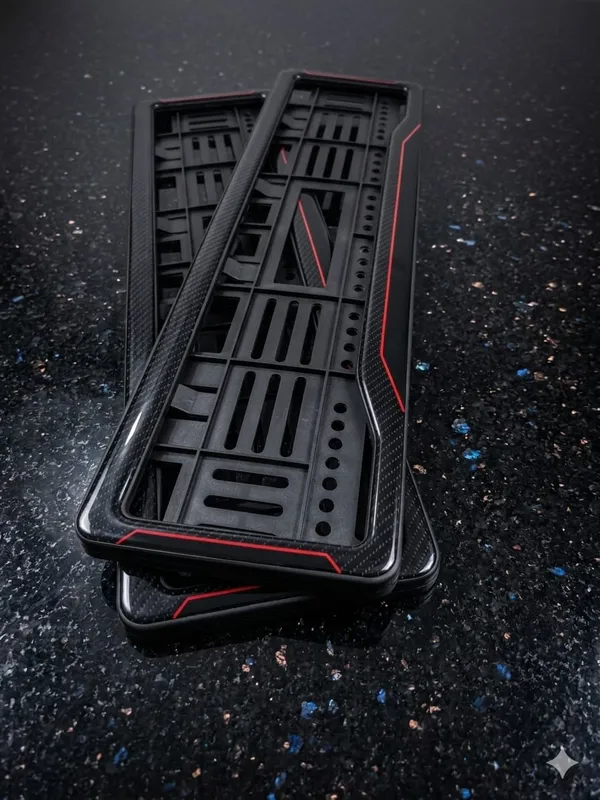 Black_And_Red_Plastic_Car_Number_Plate_Frame_Set_Of_2