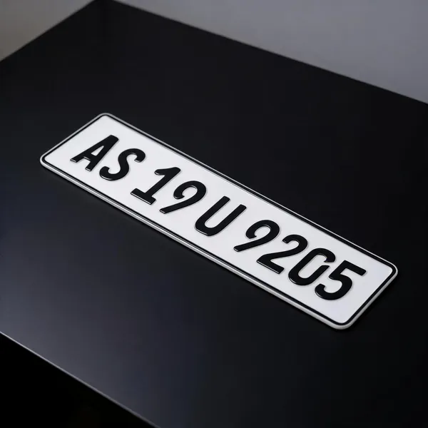 White_Aluminium_Raised_Letter_Number_Plate_Set_Of_2