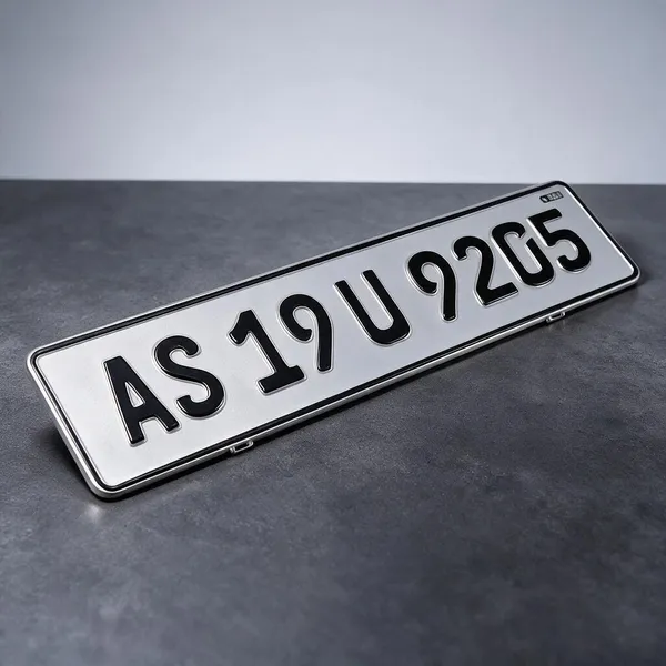 White_Aluminium_Raised_Letter_Number_Plate_Set_Of_2
