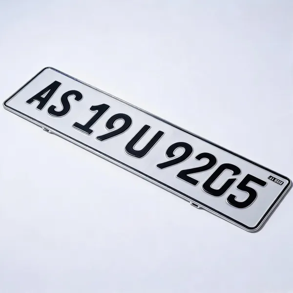 White_Aluminium_Raised_Letter_Number_Plate_Set_Of_2