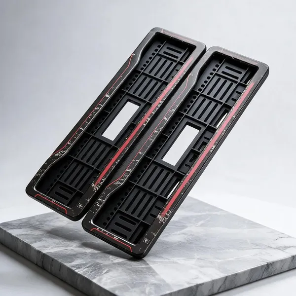 Black_And_Red_Plastic_Car_Number_Plate_Frame_Set_Set_Of_2