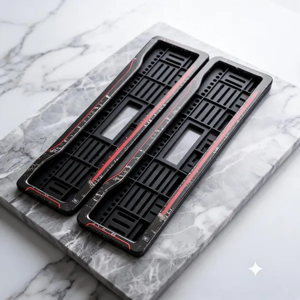 Black_And_Red_Plastic_Car_Number_Plate_Frame_Set_Set_Of_2