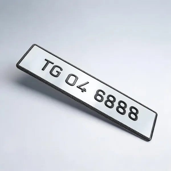 White_Acrylic_Custom_Registration_Number_Plate_Set_Of_2