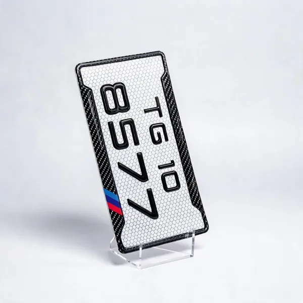 White_Reflective_Acrylic_Reflective_Registration_Number_Plate_Set_Of_2