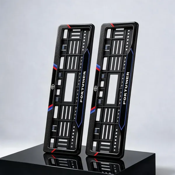 Black_Plastic_Number_Plate_Frame_Set_Set_Of_2